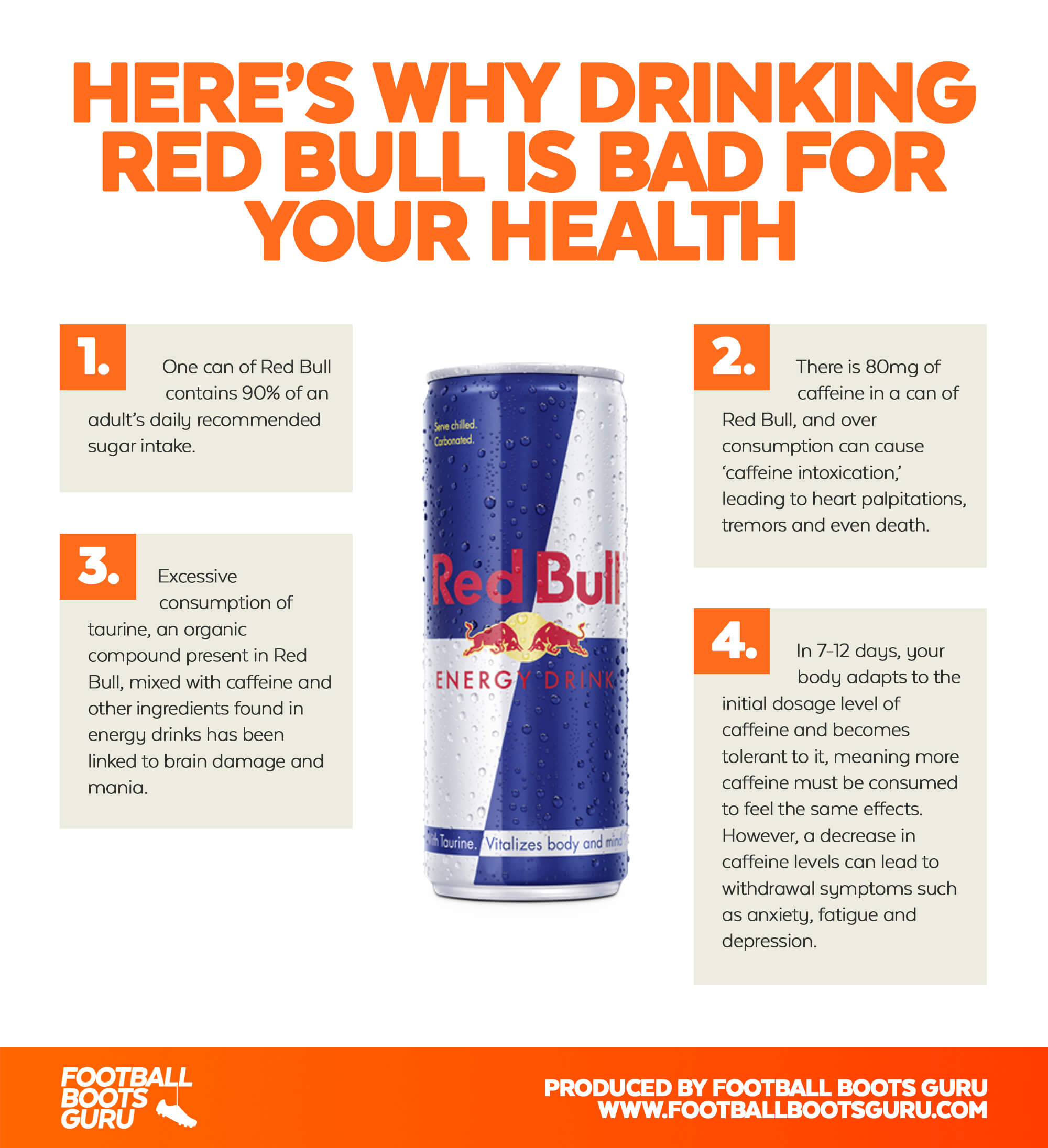 Beskrivende tro menneskemængde Does Red Bull give you wings and is Red Bull good for you? - Football Boots  Guru