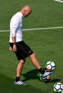 Zidane wears the Adidas Predator 18.1 football boots