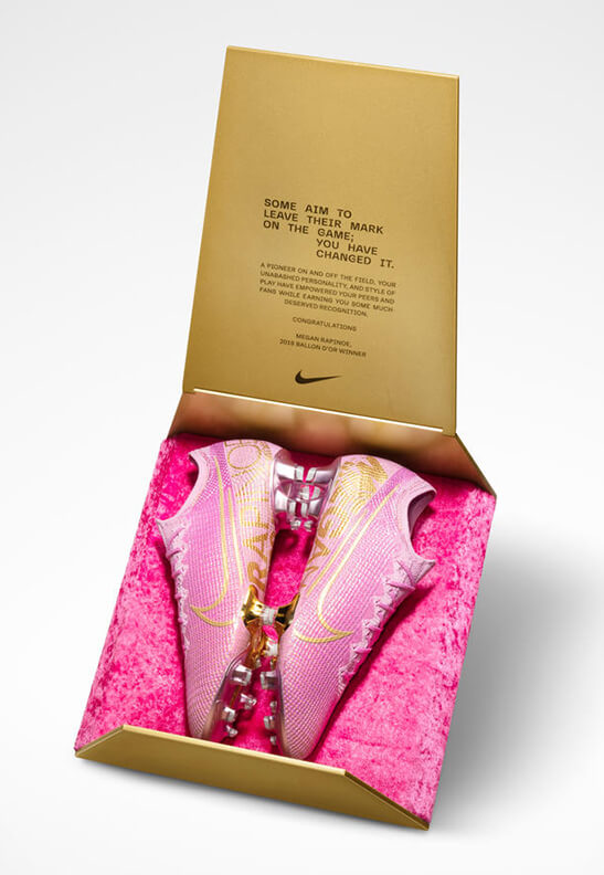 Nike release new Rapinoe boots box view - Is Megan Rapinoe the best women’s footballer in the world